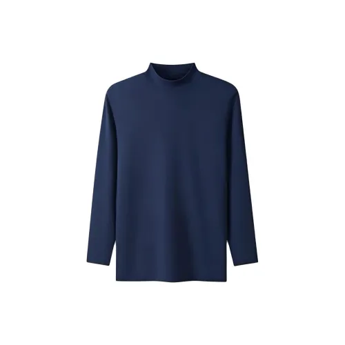 THREEGUN Премиум Брушированная Ткань Полуводолазка Undershirt Мужской