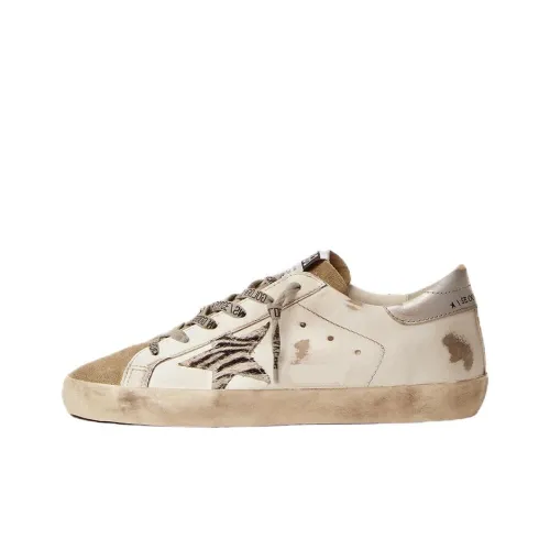 Golden Goose Супер Звезда Стильные Скейтбординги Женские Белые Состаривание Позиционирование Стиля