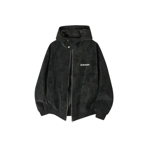 Kawasaki Leather Jacket Coat Unisex Кавасаки кожаная куртка пальто унисекс