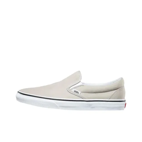 Vans CLASSIC Slip-On Скейтборд Кроссовки Унисекс Кремово-Белый