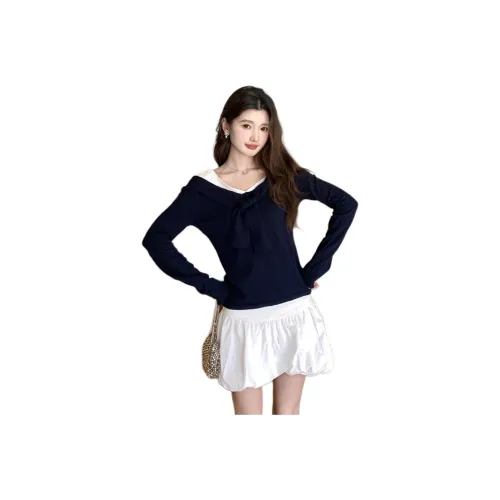 CASTLE WOODS Темно-синий Синий Женский Трикотаж