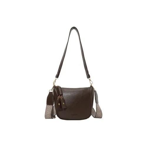 NX DOUGHNUT ПУ (полиуретан) Сумка через плечо Женская Коричневый Черный