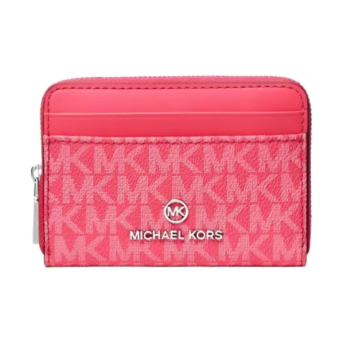 MICHAEL KORS Jet Set Логотип бренда Кошелек Маленький Женский Розовый
