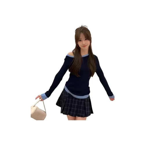 PZHK Темно-синий женский трикотаж