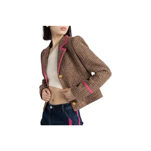 FABRIQUE Коричневый Женский Короткий Пальто