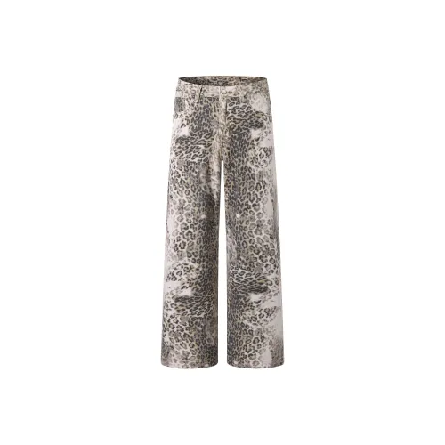 ONITSOP Леопардовый принт Джинсы Унисекс