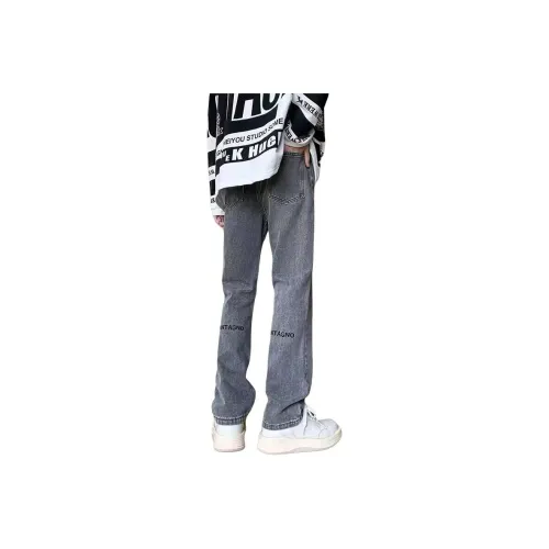 FAWENXIANGZI Серый Мужской Джинсы