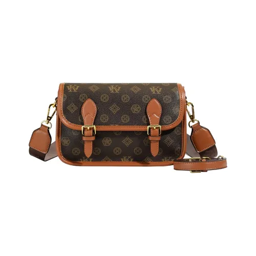 Meter Широкая лямка Курьерская сумка Одно плечо Почтовая сумка Маленький Коричневый