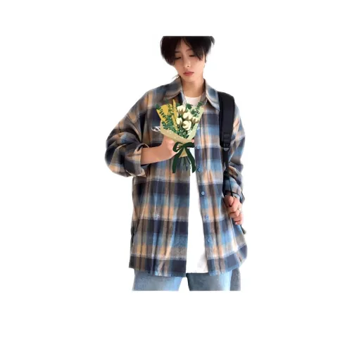 ENPofficial Длинный рукав рубашка пальто мужской