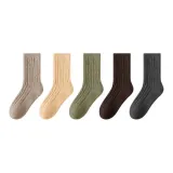 Светлый кофейный - Светло-желтый - Зеленый - Кофейный - Темно-серый