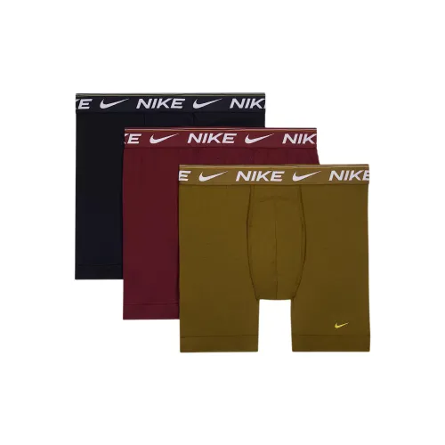 nike 3 упаковки Черный+Красный+Желтый Мужские боксер-шорты