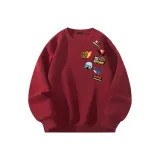 [330G Тяжелый] Бордовый (Полный логотип на спине, левое плечо)