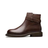 Коричневая обувь с флисовой подкладкой и утеплением