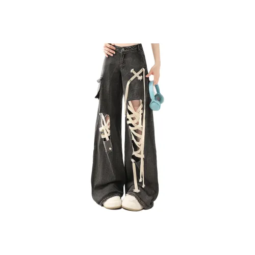 REXSHION Черные Женские Джинсы