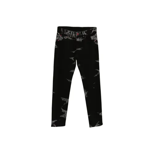 ZMHT Черный Серый Цвет Унисекс Джинсы