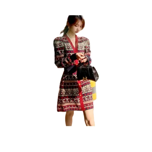 XIANSINIAO Длинное платье с длинными рукавами женское