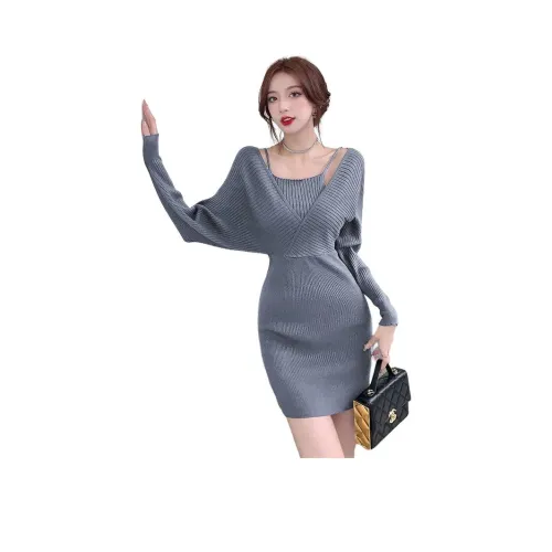 XIANSINIAO Длинное платье с длинными рукавами женское