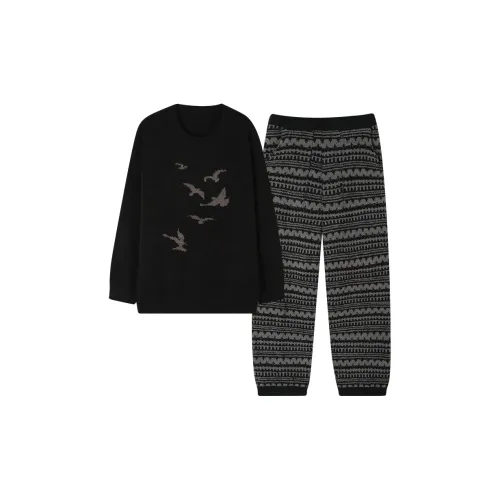 SHAQIAN L957052 Черный Мужской Пижамный Комплект