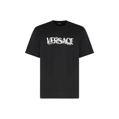 VERSACE Мужские черные T-рубашки