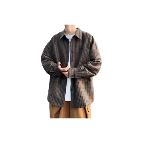 ENPofficial Длинный рукав рубашка пальто мужской