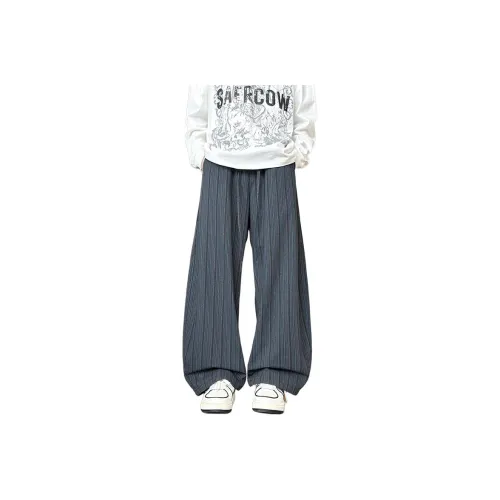 MZDYT Синий Полосатый Узор Унисекс Повседневные Штаны