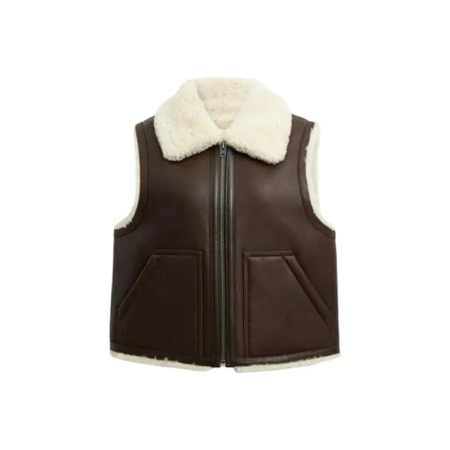 COACH Хикори Орехи Древесный цвет Женские Жилеты