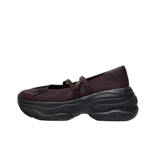 ZARA Платформа Mary Jane Shoes 7cm Женские Коричневые