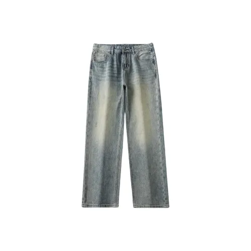 KM Светло-Синие Унисекс Джинсы