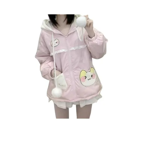 BONAS Розовый хлопковый пуховик Женские пуховики (пуфы)