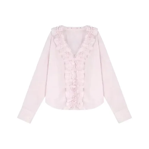 XIAOJUCHUANLI Розовые Женские Рубашки