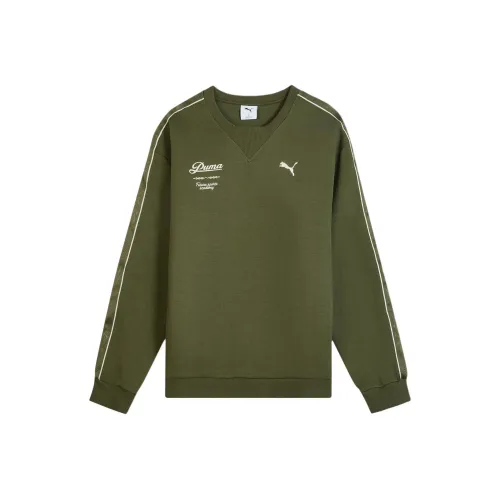 PUMA Ретро Оливково-зеленый 81 Мужской Свитшот