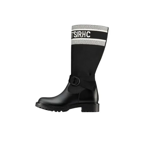 DIOR D MAJOR Женские высокие сапоги на колено черные