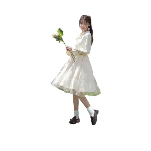 XIANSINIAO Длинное платье с длинными рукавами женское