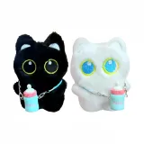 Молоко Малыш Бутылки Маленький Черный Кот + Молоко Малыш Бутылки Маленький Белый Кот