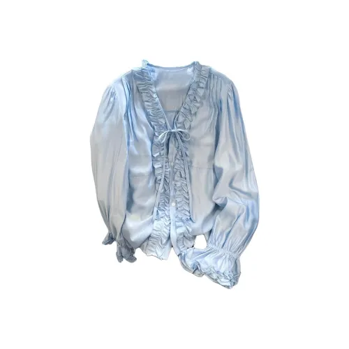 XIAOJUCHUANLI Синий Женская Рубашка