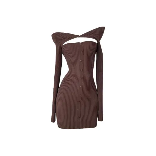 TIBINB Женские Длинные Платья с Длинными Рукавами