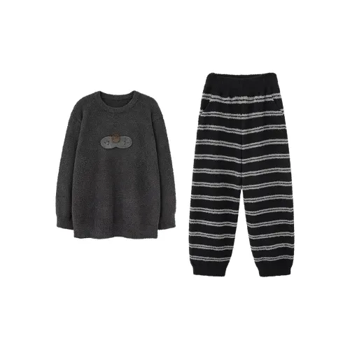 MIOJUER Dark Gray Men's Pajama Sets MIOJUER Темно-серый Мужские Пижамные Комплекты