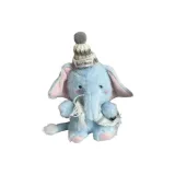 Серый Белый Шляпа+Шарф (Синий Слон)