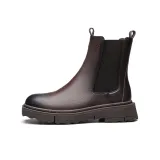 Коричневая обувь с флисовой подкладкой и утеплением