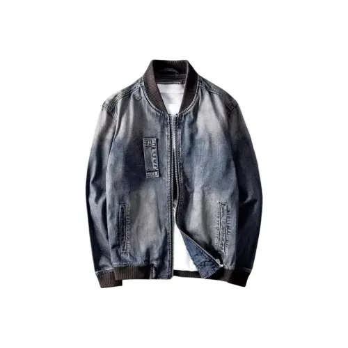 PWUE Винтажный синий унисекс куртки