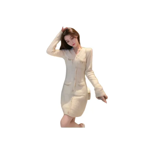 XIANSINIAO Длинное платье с длинными рукавами женское