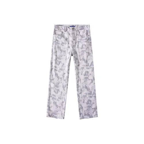 FAIRWHALE Tie Dye Серый Унисекс Джинсы