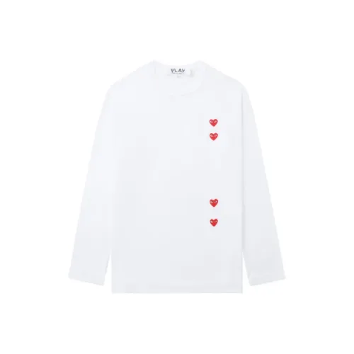 CDG Play Белый Унисекс T-рубашки