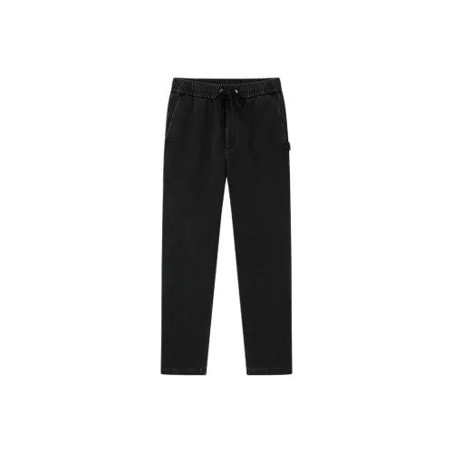 DEGAIA Черный Серый Клетка Мужские Повседневные Штаны