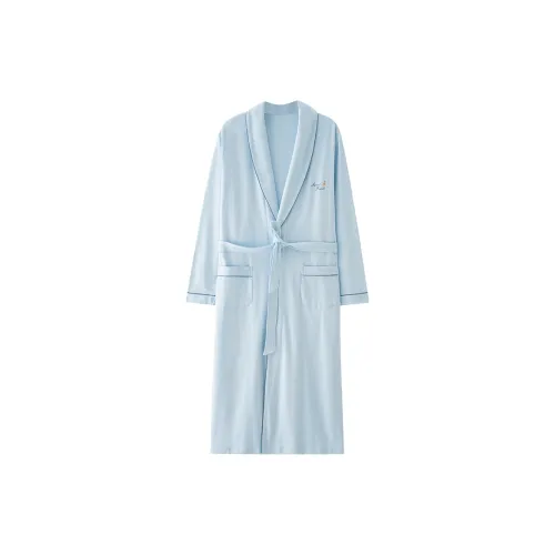 FENTENGCARE Светло-синий женский банный халат