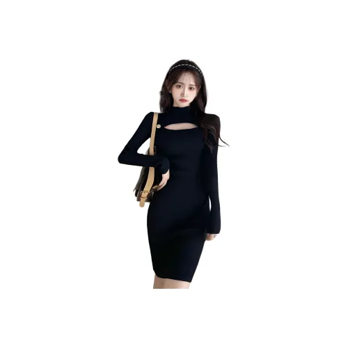 XIANSINIAO Длинное платье с длинными рукавами женское