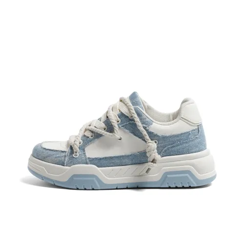 HUANQIU Покрытие Устойчивое к истиранию Легкий Низкий Топ Скейтборд Кроссовки Мужские Бежево-Синие