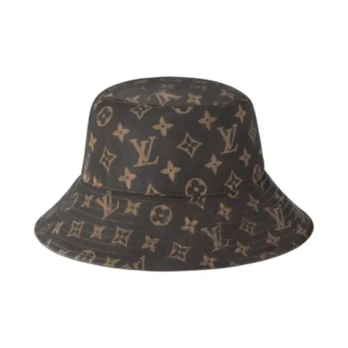 LOUIS VUITTON Нейлон Шляпы ведра Женские Коричневый