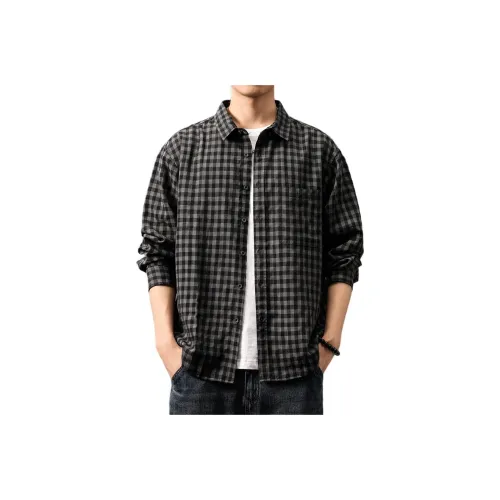 GUISE Осенняя рубашка свободный крой унисекс