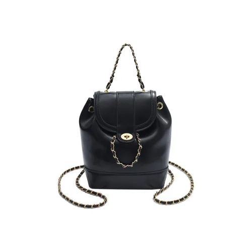 Chinllo ПУ (полиуретан) Рюкзак Стандартный Черный Золото Черный Серебро Серебряный